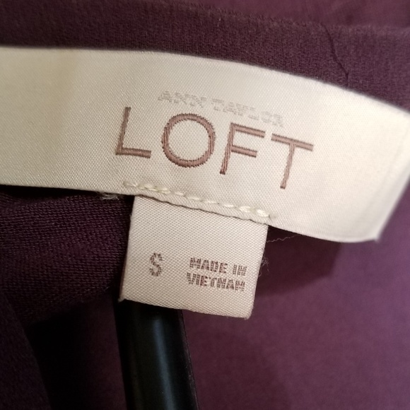 Loft sleeveless purple multi media blouse EUC - Picture 4 of 5